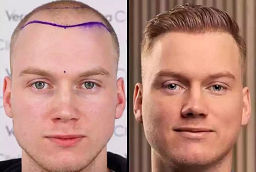 Hybrid Hair Transplant Before After
